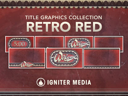 RETRO RED TITLE GRAPHICS COLLECTION