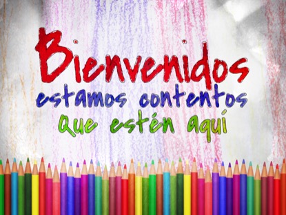 COLOR PENCILS WELCOME MOTION SPANISH