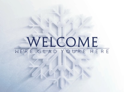 FROSTED SNOWFLAKE WELCOME MOTION