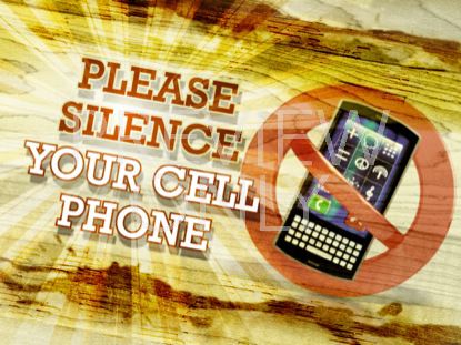 WOOD GRAIN CELL PHONE REMINDER STILL