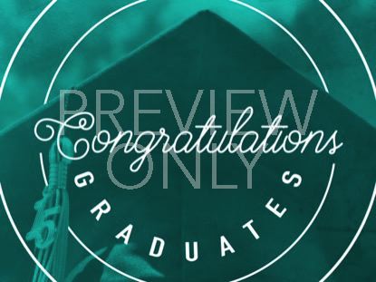CONGRATULATIONS GRADUATES TITLE BLUE 2015