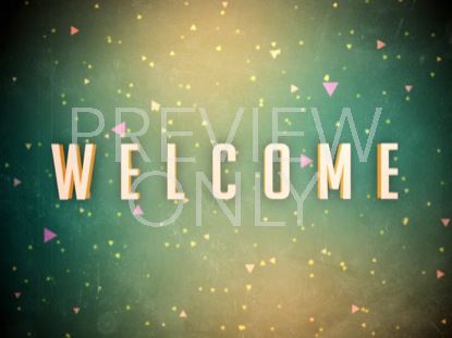 RETRO GREEN WELCOME STILL