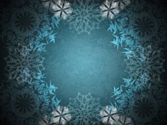 SNOWFLAKE WREATH BLUE