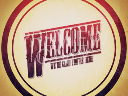 VINTAGE CIRCLES WELCOME STILL