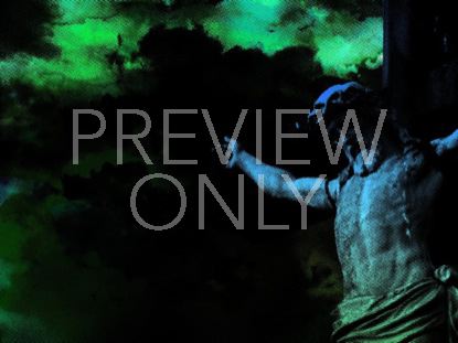 CRUCIFIX GREEN STILL