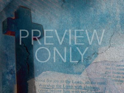 GRUNGE CROSS LEFT BLUE STILL