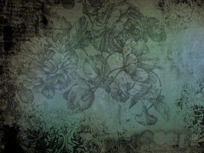 GRUNGE FLOWER BLUE