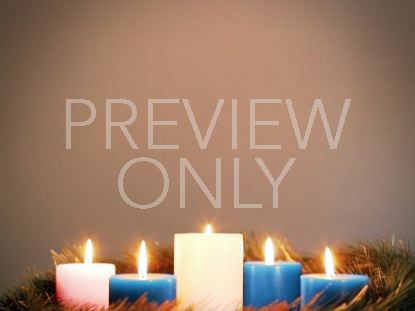 ADVENT WREATH BLUE CHRISTMAS