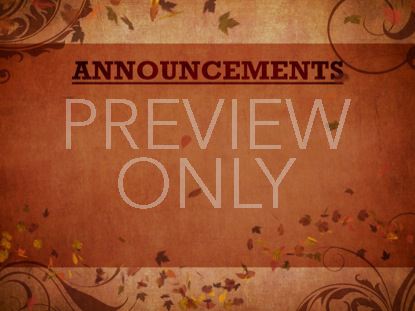 AUTUMN WIND ANNOUNCEMENTS