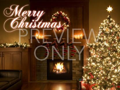 MERRY CHRISTMAS FIREPLACE