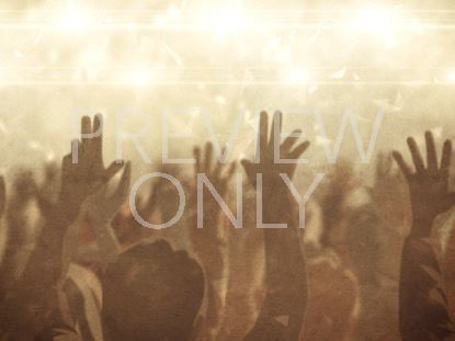 WORSHIP CROWD HANDS GOLD FAST