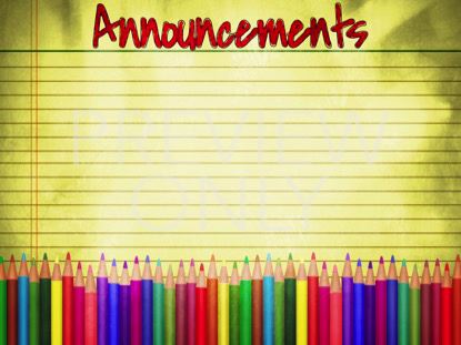 COLOR PENCILS ANNOUNCEMENTS STILL