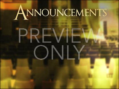 SANCTUARY ANNOUNCEMENTS STILL