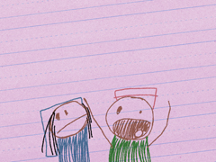 CRAYON MARY AND JOSEPH