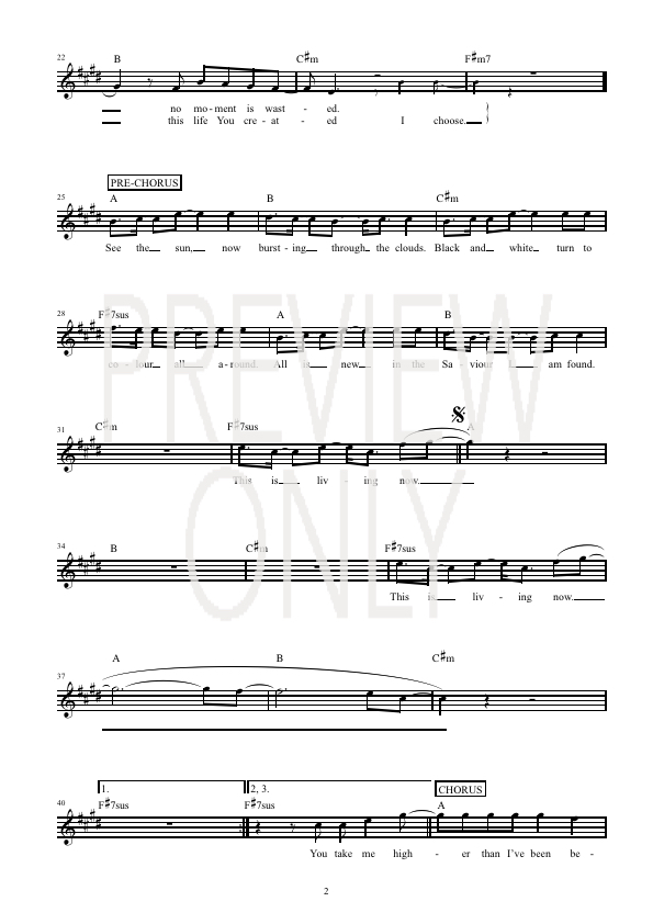 This Is Living (Feat. Lecrae) Lead Sheet, Lyrics, & Chords ...