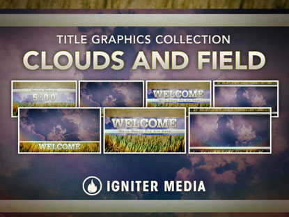 CLOUDS AND FIELD TITLE GRAPHIC COLLECTION