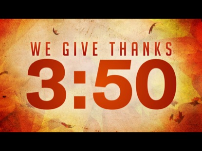 WE GIVE THANKS COUNTDOWN