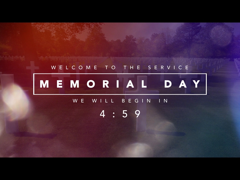 MEMORIAL DAY SERVICE COUNTDOWN