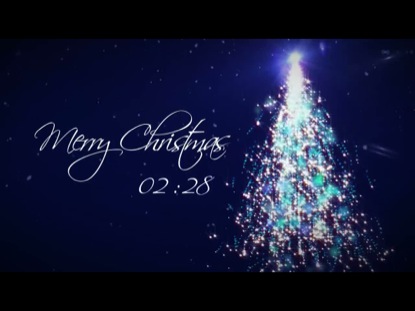 MERRY CHRISTMAS SPARKLING TREE COUNTDOWN