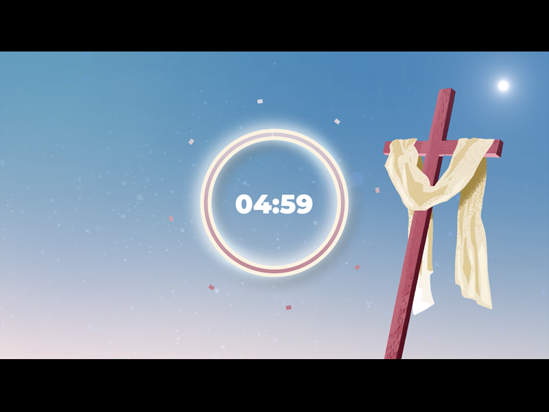 ANIMATED CROSS FIVE MINUTE COUNTDOWN