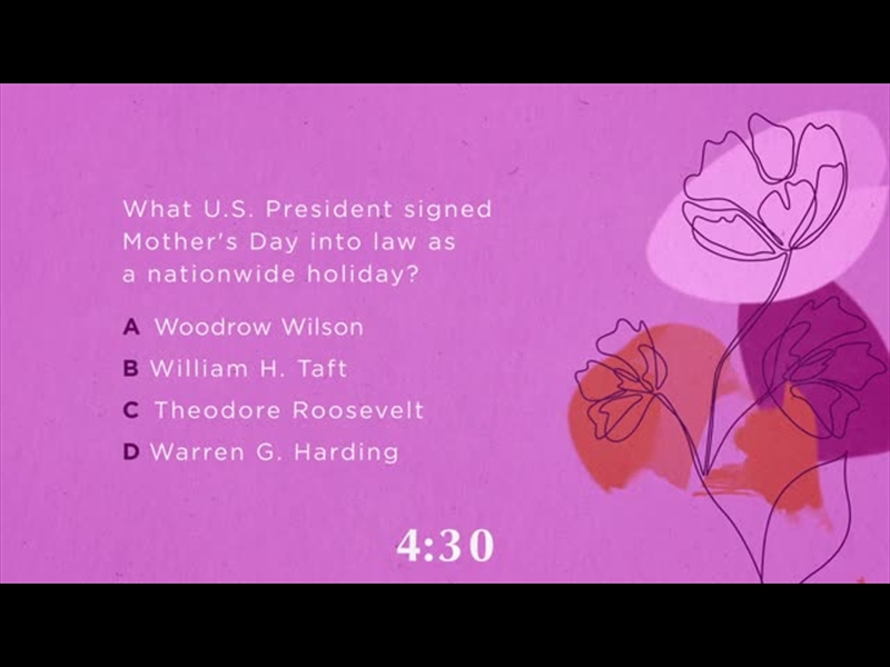 FLORAL LINES: MOTHERS DAY TRIVIA