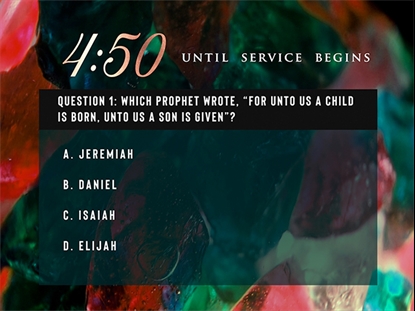 CHRISTMAS GLASS TRIVIA COUNTDOWN