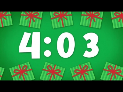 CHRISTMAS CARTOON GIFTBOX GREEN COUNTDOWN