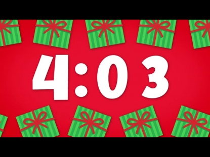 CHRISTMAS CARTOON GIFTBOX RED COUNTDOWN