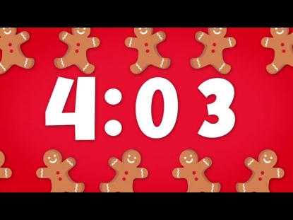 CHRISTMAS CARTOON GINGERBREAD MAN RED COUNTDOWN