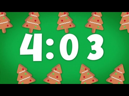 CHRISTMAS CARTOON GINGERBREAD TREE GREEN COUNTDOWN
