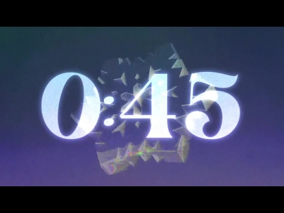 GLASS SNOWFLAKE COUNTDOWN 1 MINUTE 01