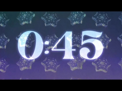 GLASS SNOWFLAKE COUNTDOWN 1 MINUTE 02