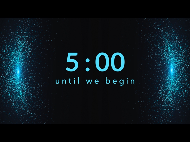 BLUE PARTICLE COUNTDOWN