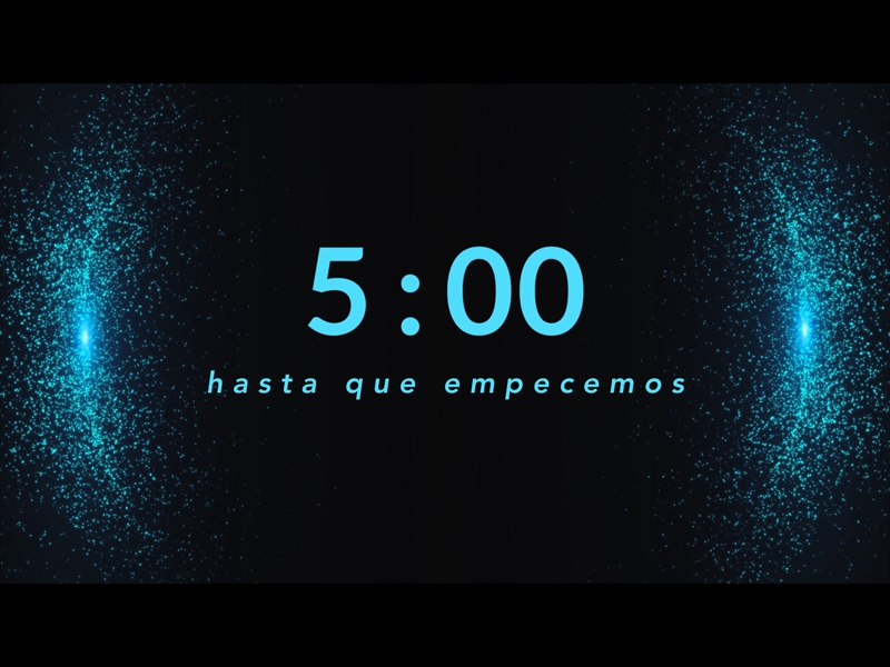 CUENTA ATRAS DE PARTICULAS AZULES