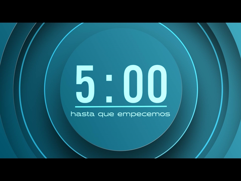 CUENTA ATRÁS DEL CÍRCULO AZUL ELÉCTRICO