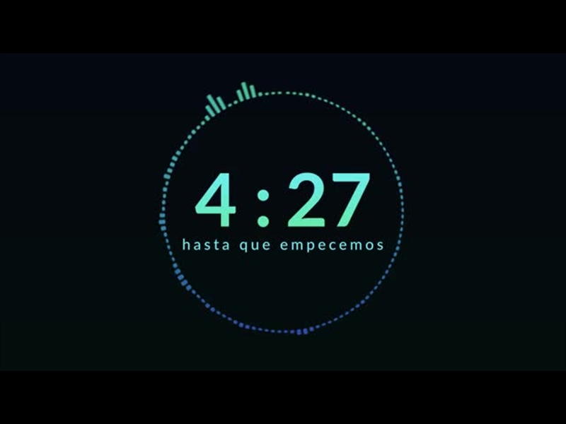 CUENTA REGRESIVA DEL ESPECTRO DE AUDIO