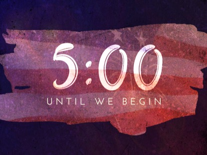 AMERICAN FLAGS AND FIREWORKS COUNTDOWN