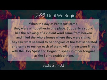 SPIRIT OF PENTECOST SCRIPTURE COUNTDOWN
