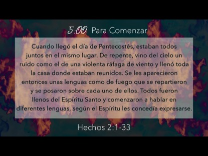 SPIRIT OF PENTECOST SCRIPTURE COUNTDOWN - SPANISH