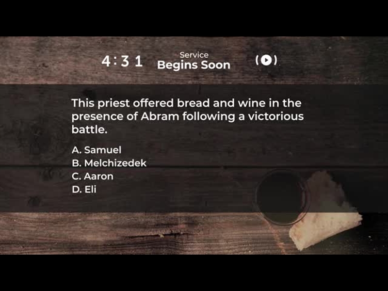 BREAD AND CUP TRIVIA COUNTDOWN