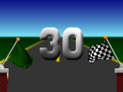 RACE FLAGS 30 SECOND COUNTDOWN