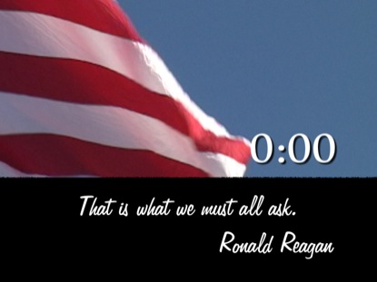REAGAN SPEECH COUNTDOWN