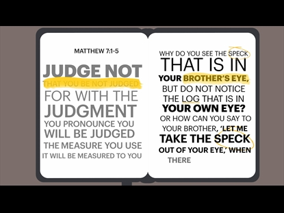 IT'S ALWAYS WRONG TO JUDGE