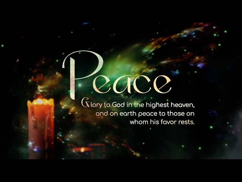 CHRISTMAS CANDLE PEACE LOOP