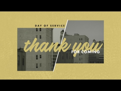 DAY OF WORK THANK YOU FOR COMING