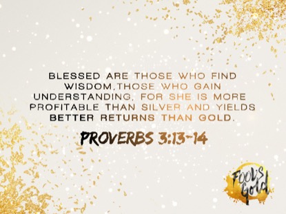 FOOLS GOLD SCRIPTURE MOTION