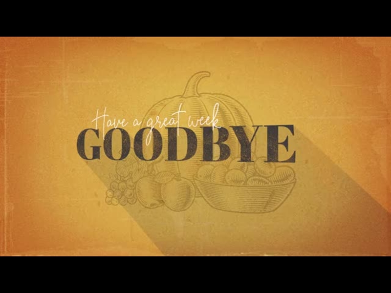 THANKSGIVING VOLUME FOUR: CLOSING MOTION