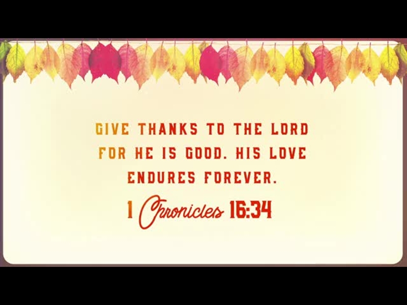 THANKSGIVING VOLUME TWO: SCRIPTURE MOTION