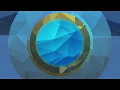 RGB POLYGONAL CIRCLES BLUE