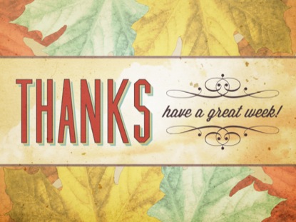 CLASSIC THANKSGIVING CLOSING